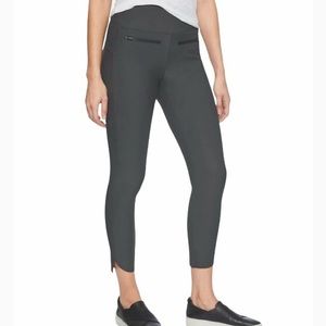 Athleta Stellar Crop Pants/Tights Womens Sz Large Charcoal Gray